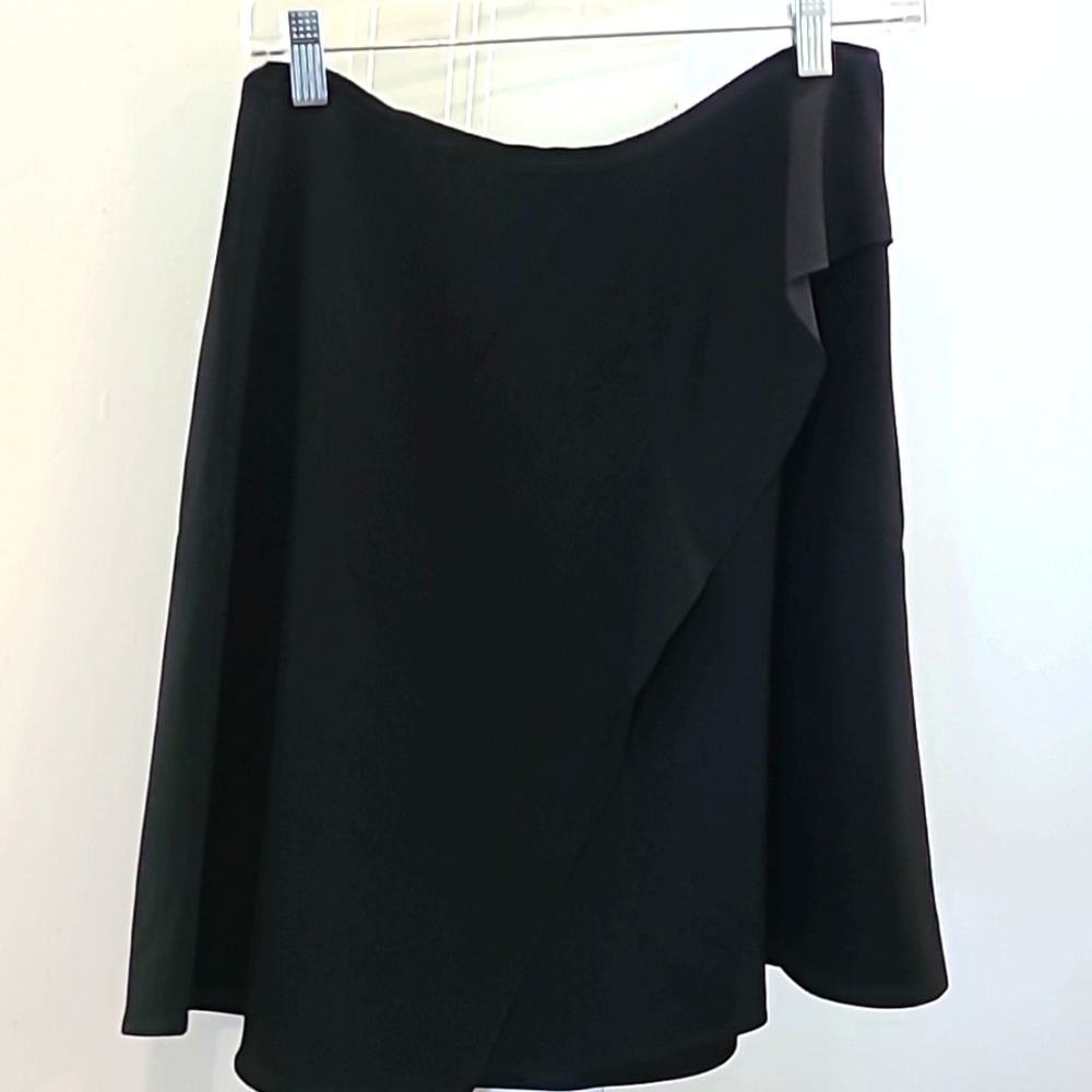 Black skirt with asymmetrical front